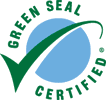 Green Seal Certified logo with check mark.